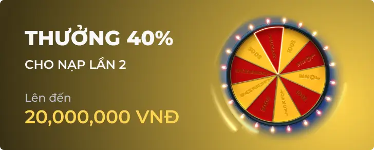 Thưởng Chào Mừng 40% tại 95vn